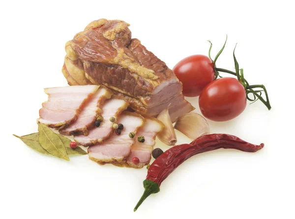 Uzené maso s kořením — Stock fotografie