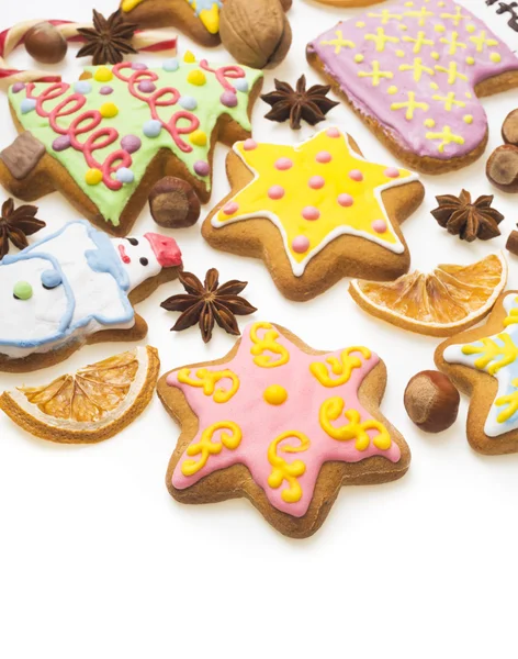 Galletas de Navidad en un blanco — Foto de Stock