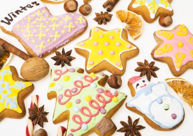 Beyaz bir Noel kurabiyeleri