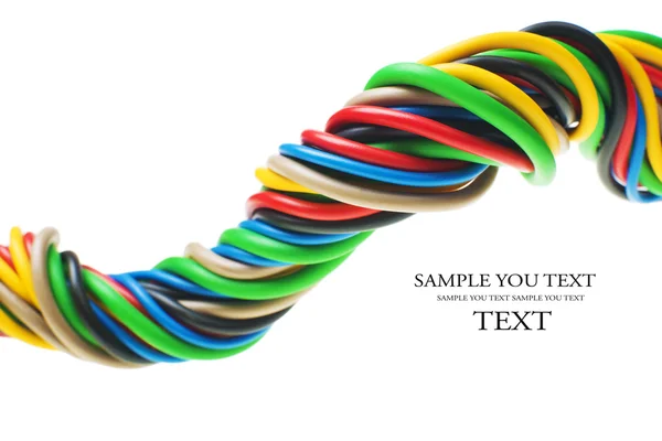 Multicolored computer cables i — Stock Photo, Image