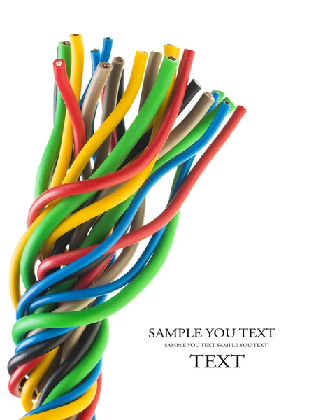 Multicolored computer cables i — Stock Photo, Image