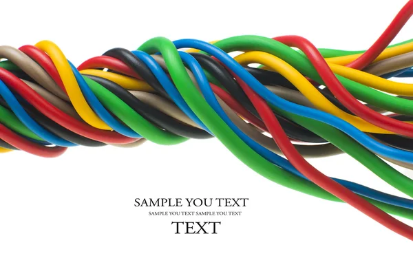 Multicolored computer cables i — Stock Photo, Image