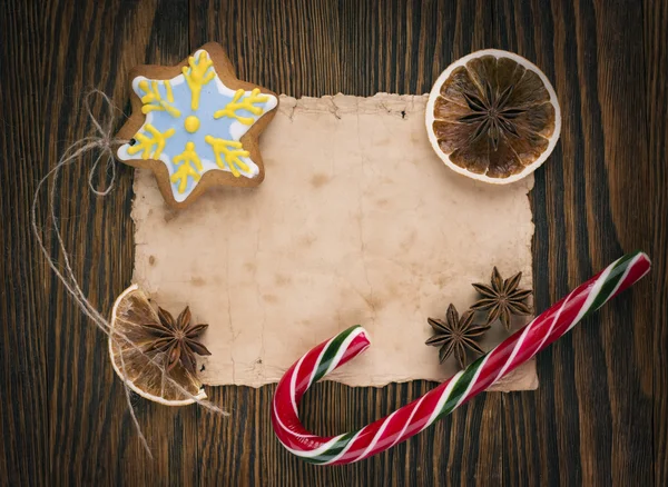 Galleta de jengibre de Navidad y especias — Foto de Stock