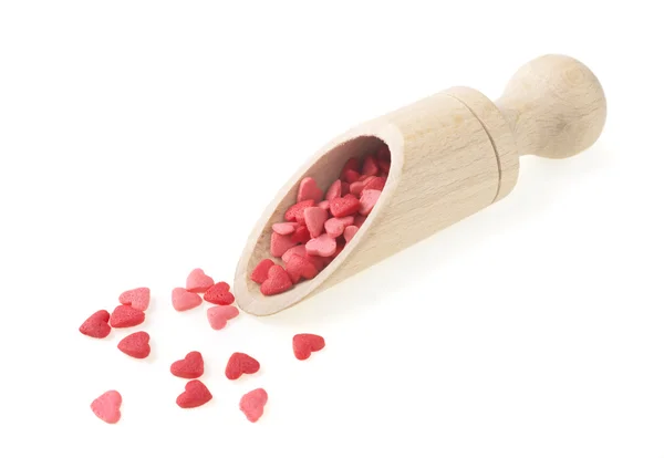 Corações doces rosa e vermelho — Fotografia de Stock
