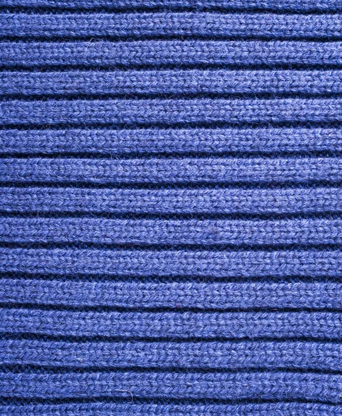 Textura de tecido de malha azul — Fotografia de Stock