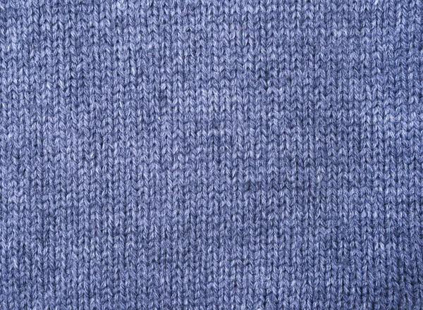 Blue Knitted Fabric Texture — Stock Photo, Image