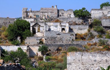 Ghost town of Kayakoy (Turkey) clipart
