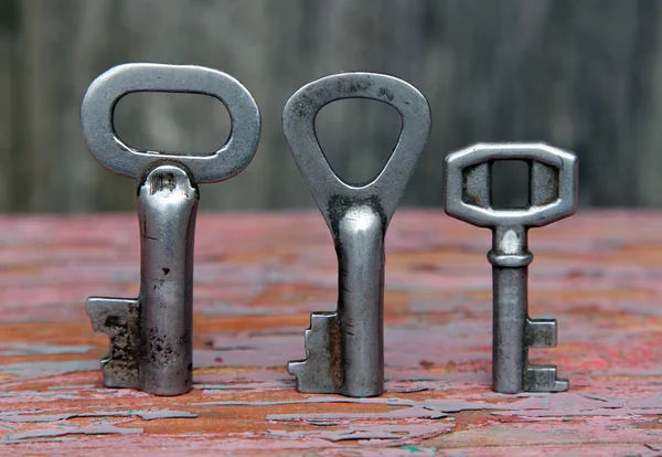 Tre antiche chiavi — Foto Stock