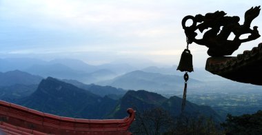Panoramik Mount Qingcheng, Sichuan Eyaleti, Çin