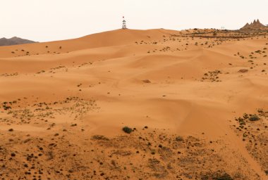 Shapotou turizm alanında, Ningxia, China çöl