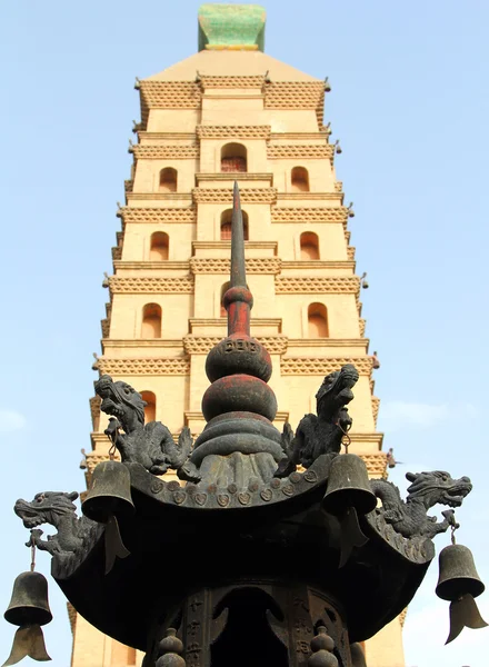 Ancienne pagode Haibao (pagode au trésor marin) à Yinchuan, Ningxia — Photo