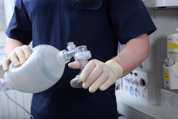 Conjunto Reposição Equipamentos Médicos Preparação Equipamentos Para Cirurgia Sob Anestesia — Fotografia de Stock