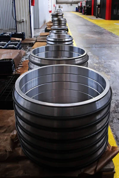 Large Diameter Bearings Finished Products Bearing Plant Heavy Industry Concept — Stock Photo, Image