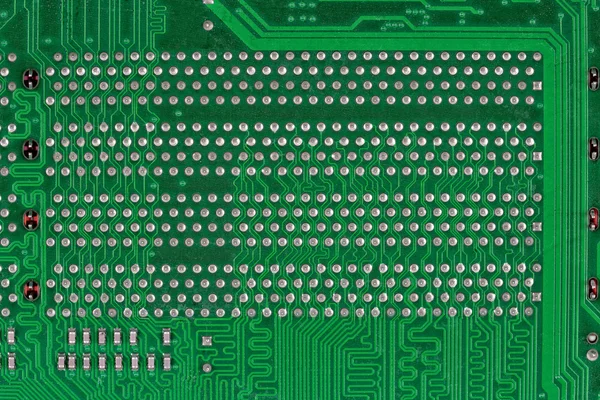 Green circuit board, a background — Stock Photo, Image