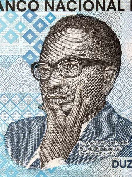 Agostinho Neto Retrato Dinero Angoleño — Foto de Stock