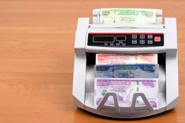 Etiyopya parası bir sayım makinesinde