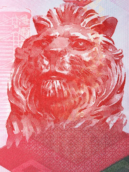 ライオン香港お金からの肖像画 — ストック写真