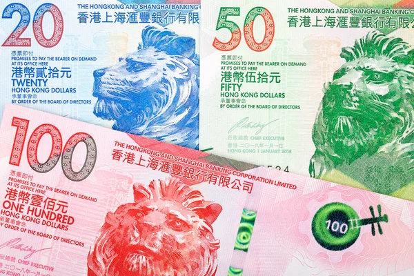 Hong Kong Dollar Business Background — Stock Photo, Image