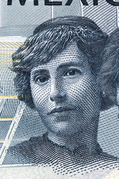 Carmen Serdan Ein Porträt Aus Mexikanischem Geld — Stockfoto