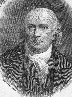 Robert Morris eski Amerikan parasından bir portre
