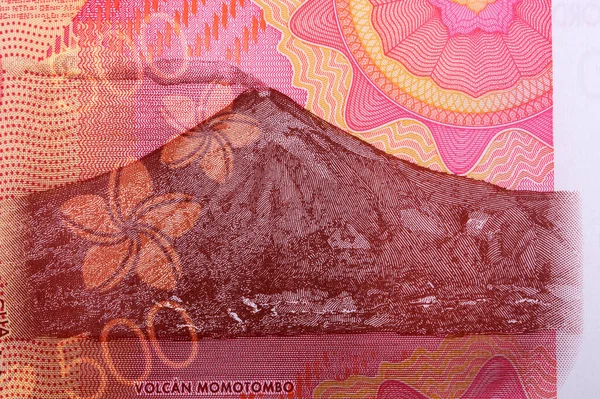 Vulcão Momotombo Dinheiro Nicaraguense — Fotografia de Stock
