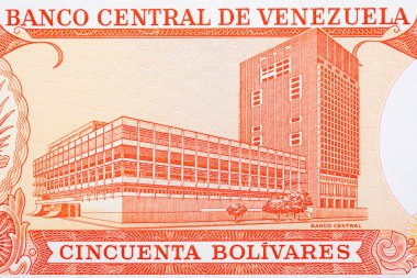 Caracas 'taki Merkez Bankası binası Venezuela parasından