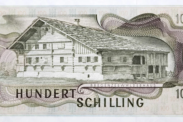 Holzhaus Voralberg Vom Alten Österreichischen Schilling — Stockfoto