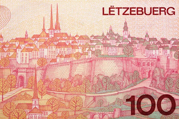 Сцена Міста Люксембург Грошей — стокове фото