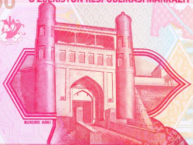 Buhara 'daki Sandık Kalesi Özbekistan parasından