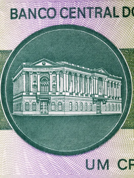 Zentralbankgebäude Aus Altem Brasilianischem Geld — Stockfoto
