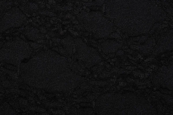 Czarny materiał z abstrakcyjny wzór, tło — Zdjęcie stockowe