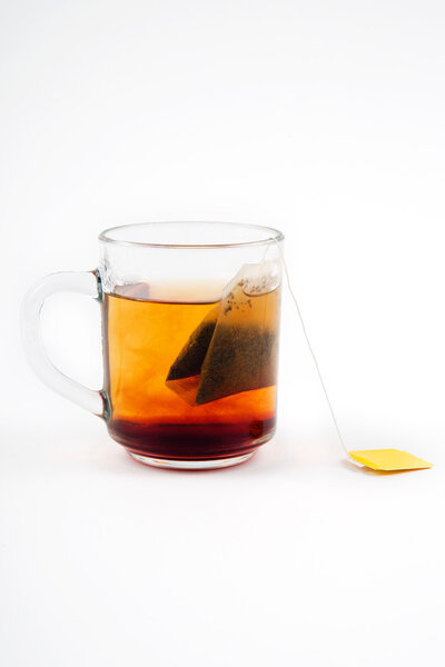 Hot tea in a glass