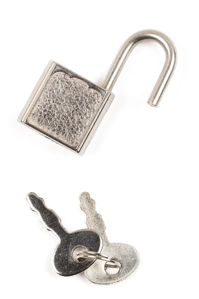 Padlock met toetsen — Stockfoto