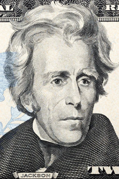 Retrato de Andrew Jackson em vinte dólares — Fotografia de Stock