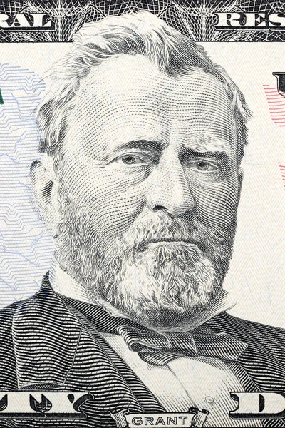 Retrato de Ulysses Grant em cinquenta dólares — Fotografia de Stock