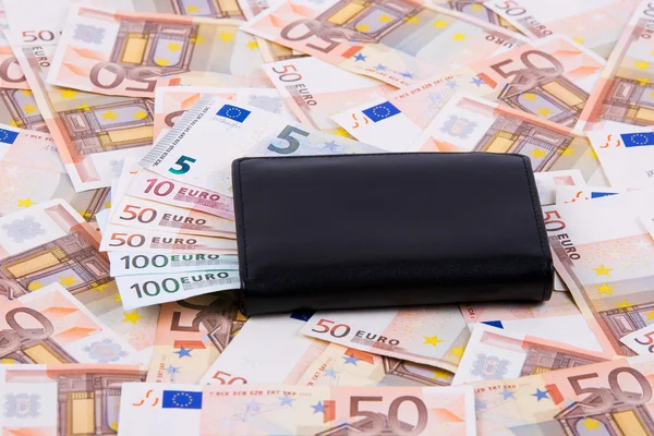 欧洲钱的钱包 — 图库照片