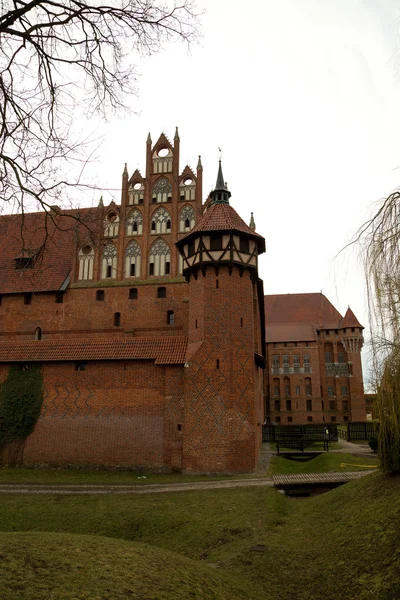 Slottet i Malbork i Polen – stockfoto