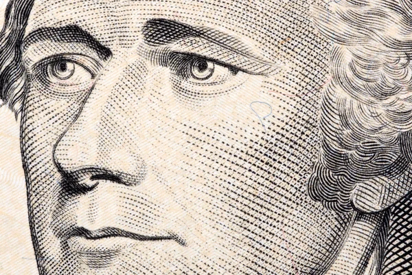 Alexander Hamilton, um retrato de close-up — Fotografia de Stock