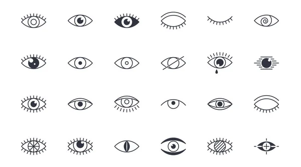 Vektor Augen Symbole Essbarer Schlaganfall Geschlossene Augen Mit Tränenüberströmten Wimpern Stockillustration