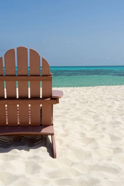 Silla de playa en la playa caribeña de Cozumel — Foto de Stock