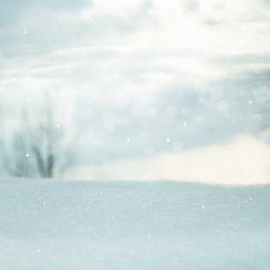 Kış arka plan. Bulanık manzara.