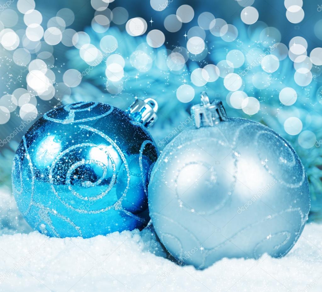 Christmas decorations in the snow illuminated light magic
