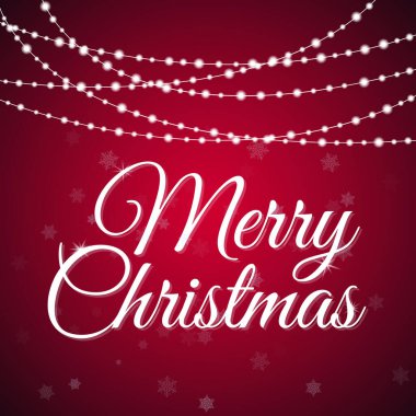 Beyaz Noel ışıklarıyla Mutlu Noeller arkaplanı