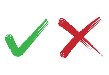 Tik ve çapraz, işaretleri kontrol et