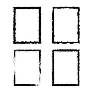 Grunge çerçeve koleksiyoncusu. Sınır çizgisi ayarlandı. Vektör