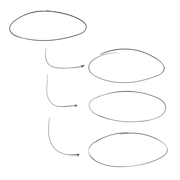 Elementos Círculo Vetorial Desenhado Mão Doodle Com Setas Para Infográfico —  Vetores de Stock