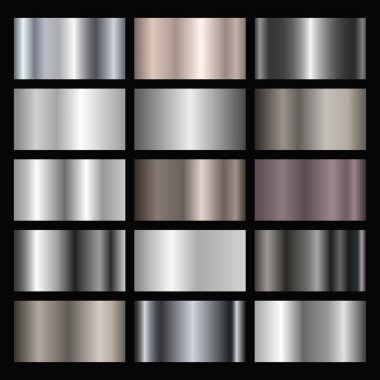 Krom renkli folyo desen arka planı. Gümüş rengi gradyanı. vektör altın, bakır, pirinç ve metal şablon.