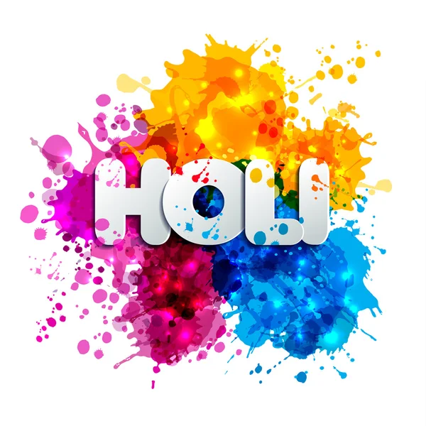 Holi spring festival of colors — Stock Vector