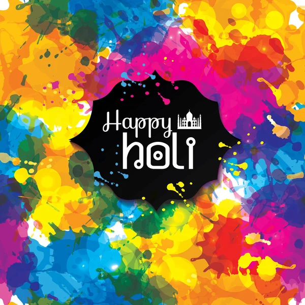 Holi spring festival of colors — Stock Vector