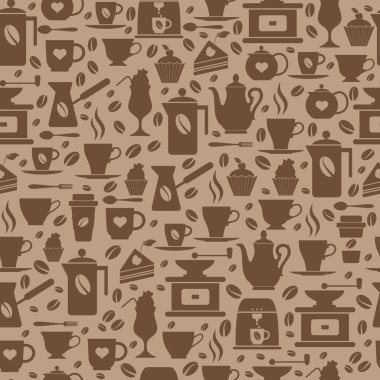 Bir bardak kahve seamless modeli.